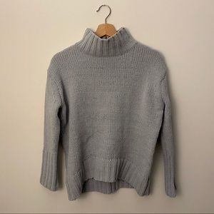 Boxy Knit Light Grey Turtleneck Sweater Philosophy